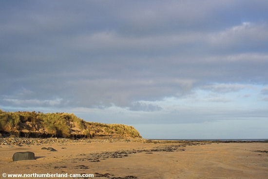 The most northerly point of the beach at Druridge Bay.