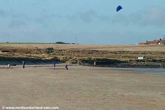 Bamburgh Beach in winter.