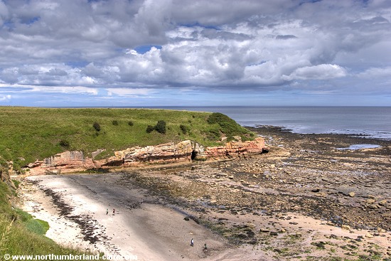 View over the beach towards Sharper's Head.