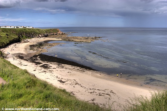 View over the beach towards Sharper's Head.