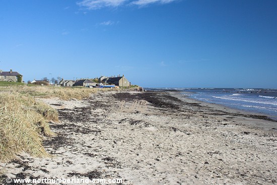 Boulmer Beach looking north.