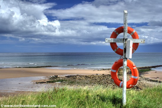 Lifebelts at Cocklawburn Beach.