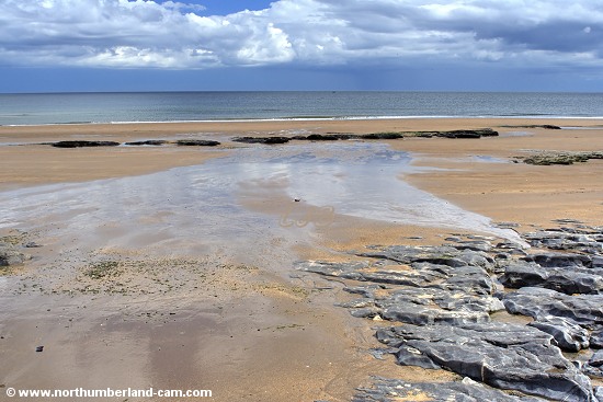 Looking out to sea over the rocks.
