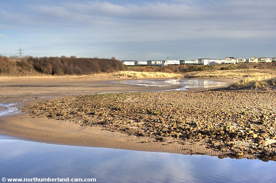 There are sands behind the dunes in the River Wansbeck Estuary.