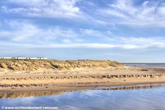 The beach on the north side of the River Wansbeck.